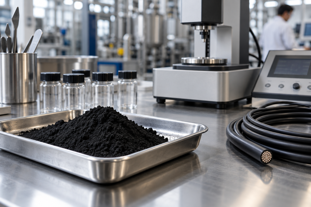 آزمون کنترل کیفیت کربن رسانا برای کاربردهای صنعتی | Conductive carbon quality testing for industrial applications